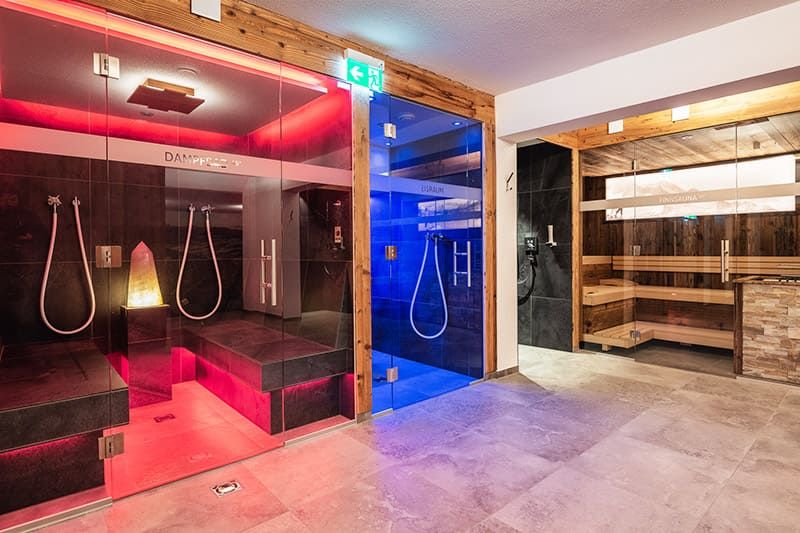 Steam bath, ice room, Finnish sauna Hotel Bärolina Tyrol